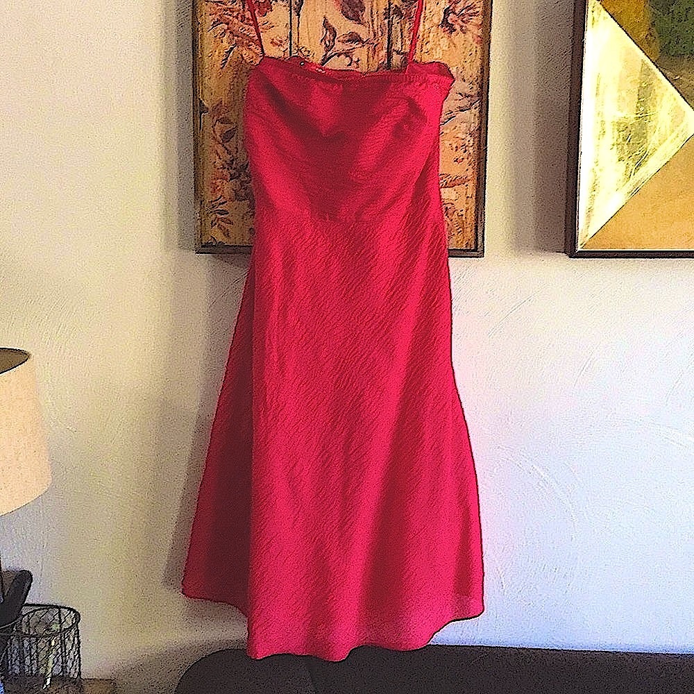 J. CREW SUNDRESS RED 💯% COTTON STRETCH MIDI DRESS 4